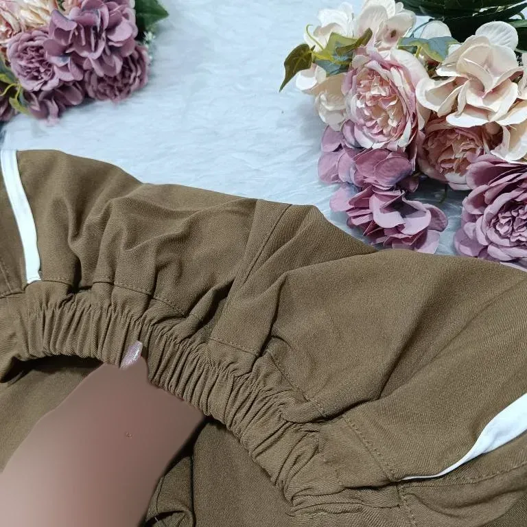 ست کت و شلوار کتان کش زنانه فری سایز رنگی