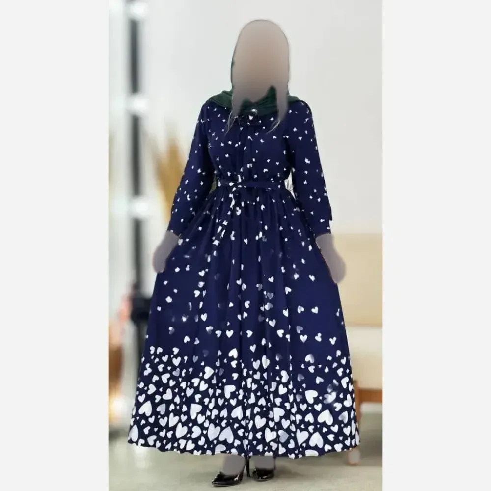 پیراهن زنانه بوگاتی مدل سوگل رنگ مشکی و سرمه ای سایز فری 36 تا 46
