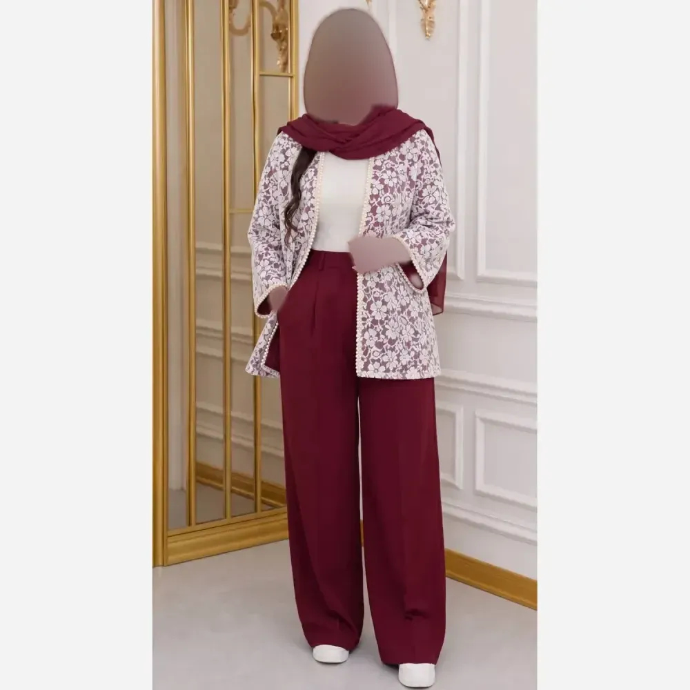 ست مانتو شلوار مازراتی مدل مهدیه فری سایز تا 48