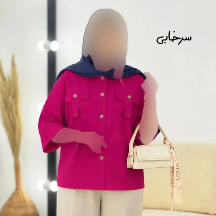 شومیز تابستونی جیب بندی جنس لینن