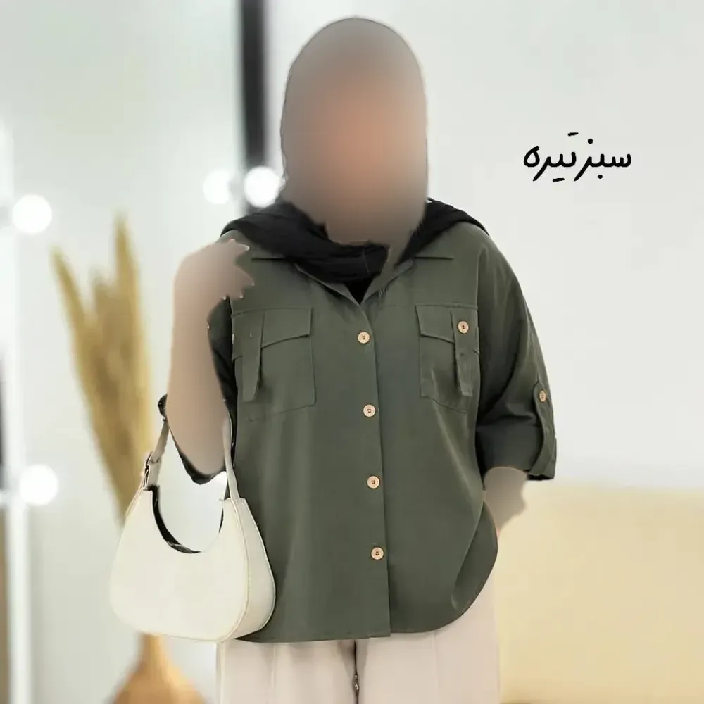 شومیز تابستونی جیب بندی جنس لینن