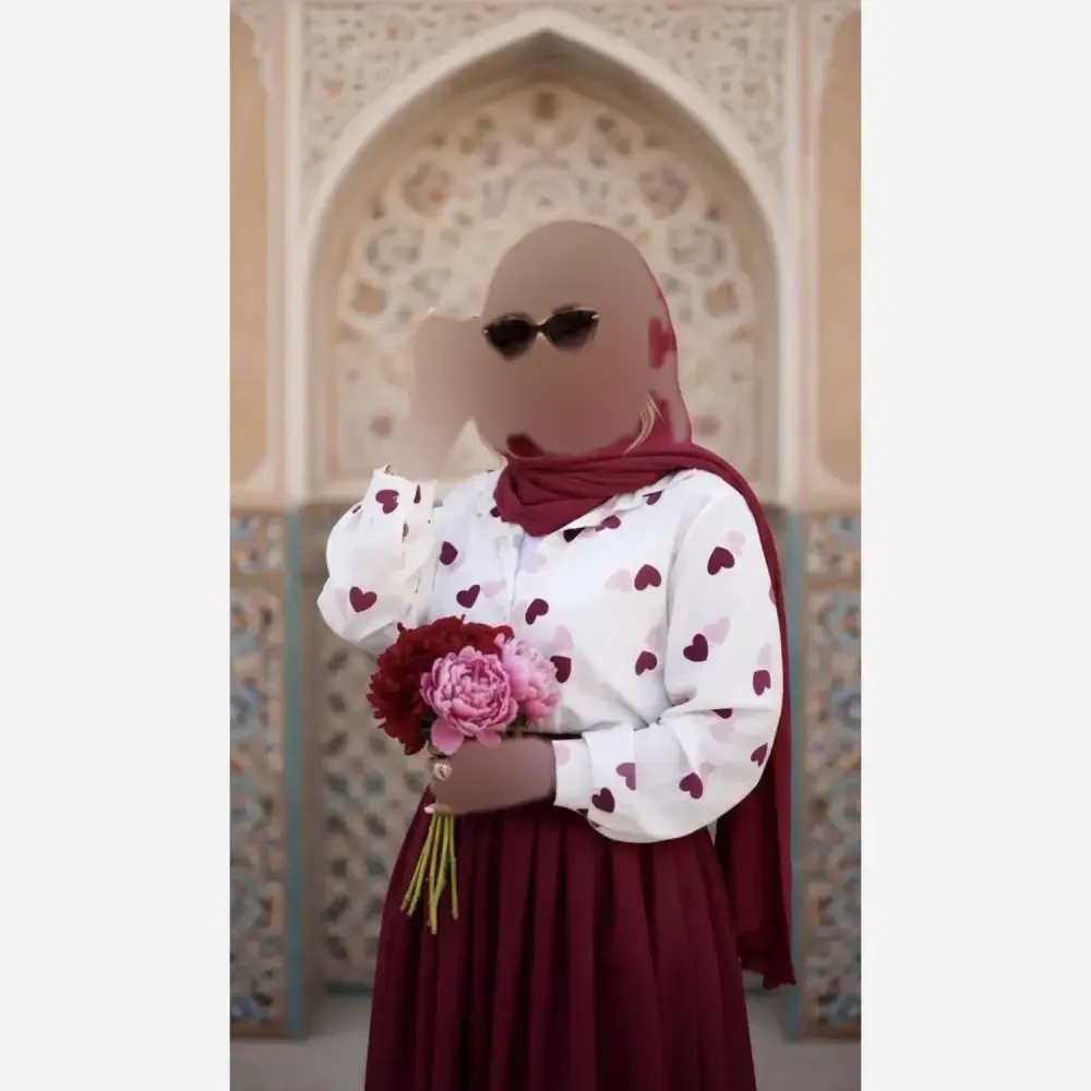 سه تیکه شومیز بوگاتی و دامن پوپلین کتان فری سایز