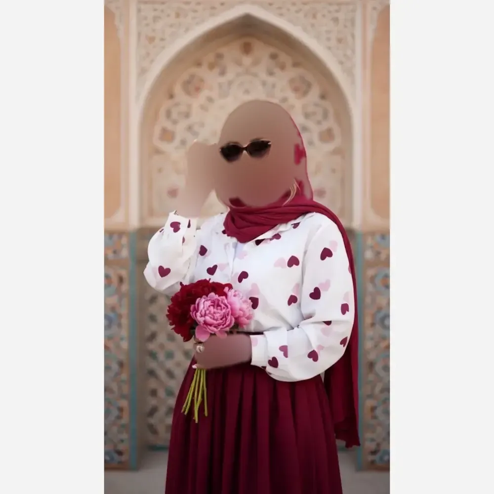سه تیکه شومیز بوگاتی و دامن پوپلین کتان فری سایز