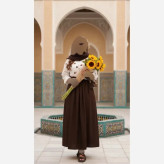 سه تیکه شومیز بوگاتی و دامن پوپلین کتان فری سایز