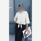 شومیز گره ای سوپر شانتون درجه یک فری سایز