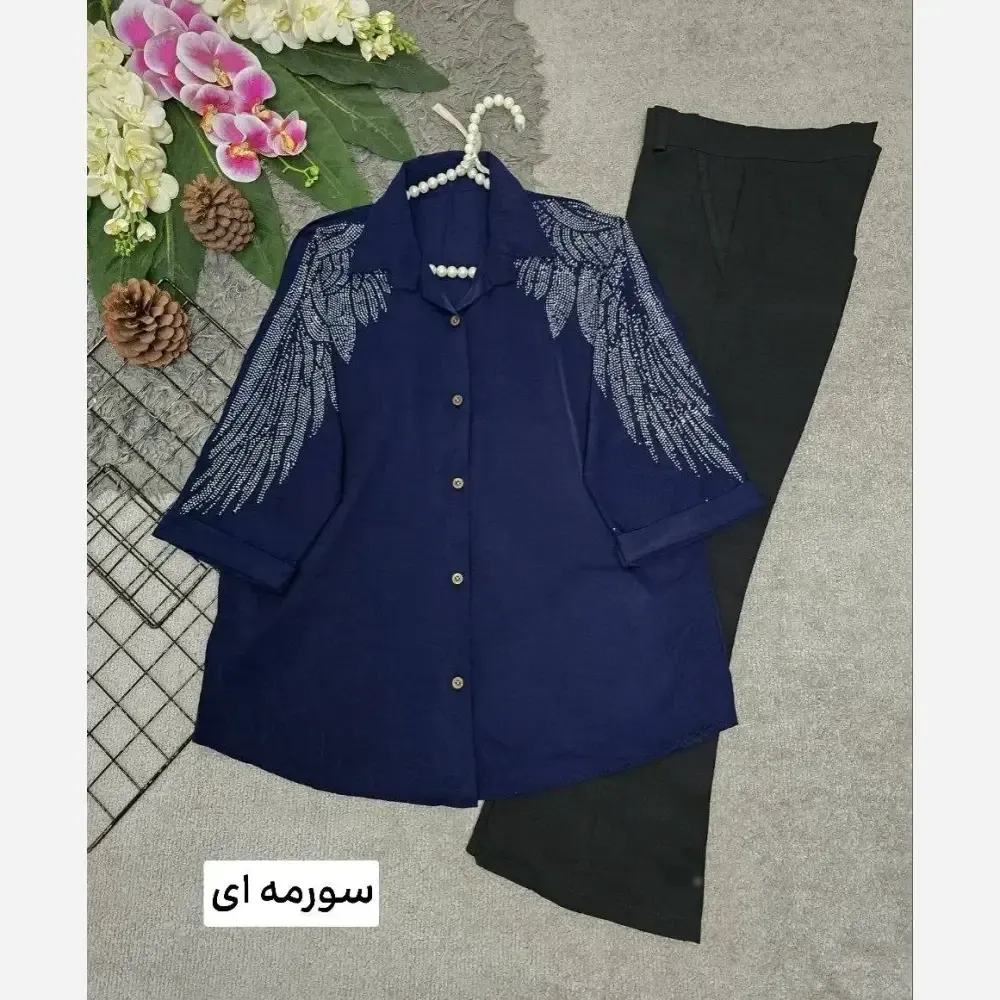 شومیز زنانه الیزه مدل نیلوفر سایز فری 36 تا 46