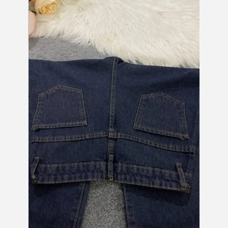 شلوار فول بگ جین درجه یک زنانه سایز 38 تا 48
