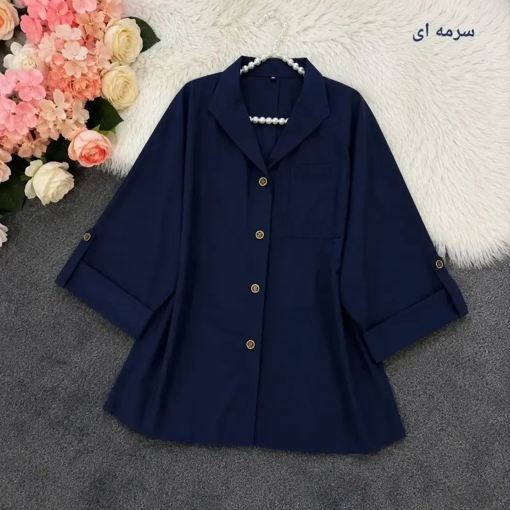 شومیز باکسی داکرون زنانه سایز فری تا 48