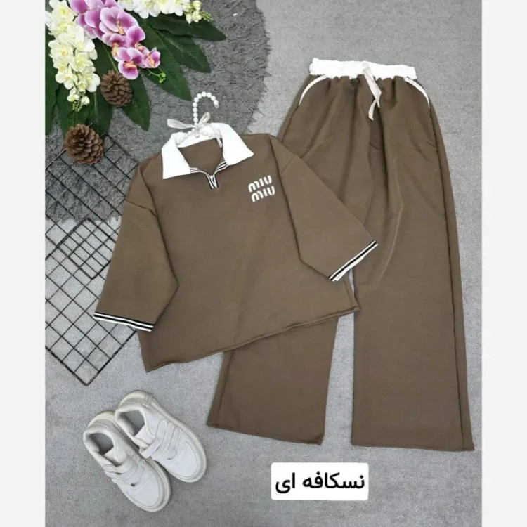 ست بلوز و شلوار مازراتی زنانه طرح Miu Miu