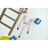ست ساسبندر و پاپیون پسرانه صورتی 2 تا 8 سال
