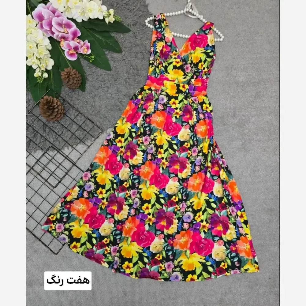 پیراهن فرشته نخی خنک زنانه فری سایز رنگی