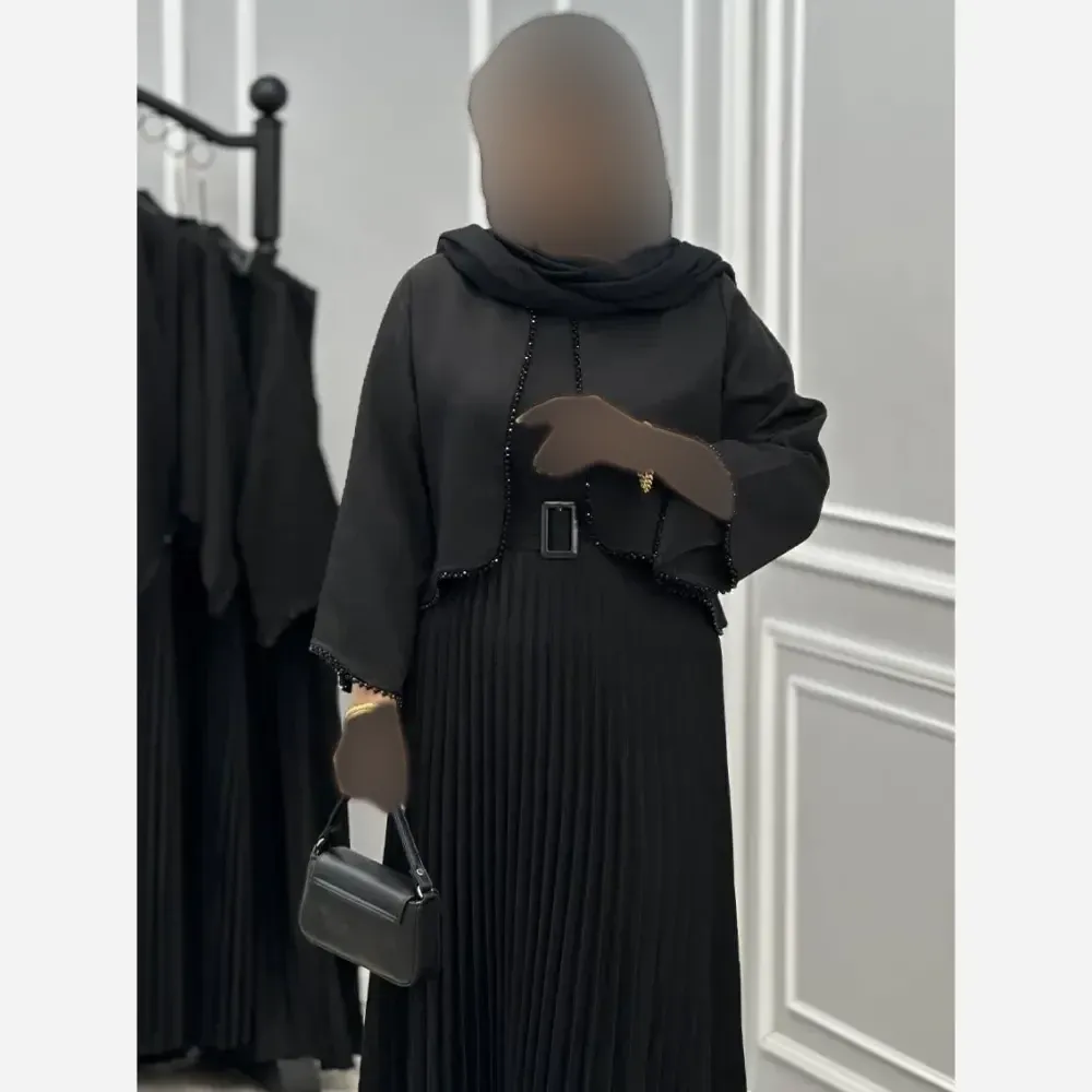 سه تیکه فاریا سارافن بوگاتی و کت کرپ مازراتی رنگ مشکی فری سایز
