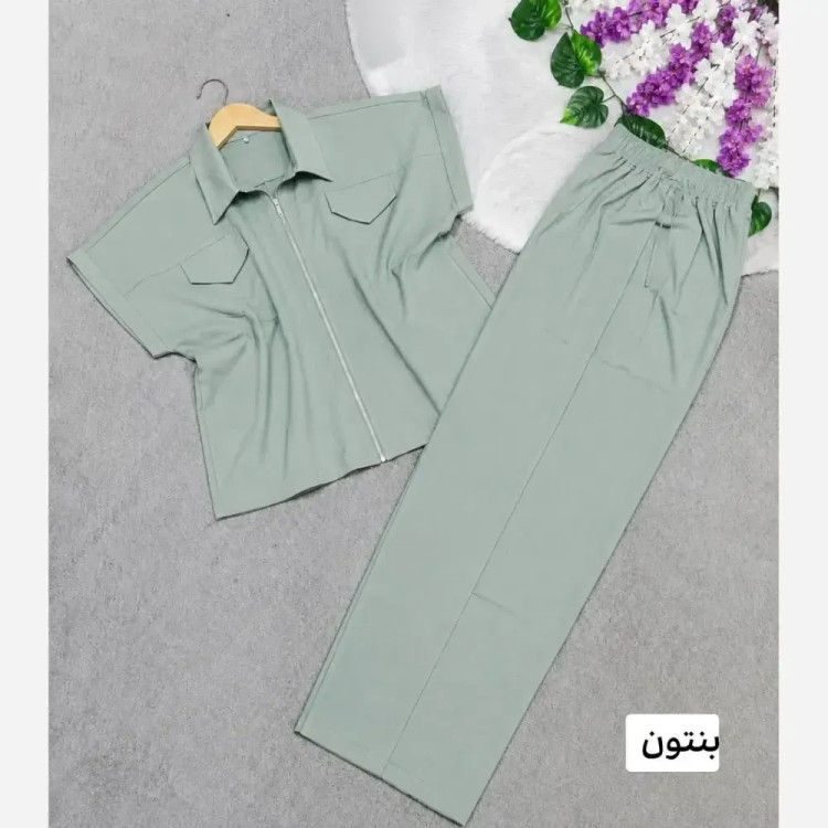 ست لباس زنانه لنین مدل نیکو فری سایز