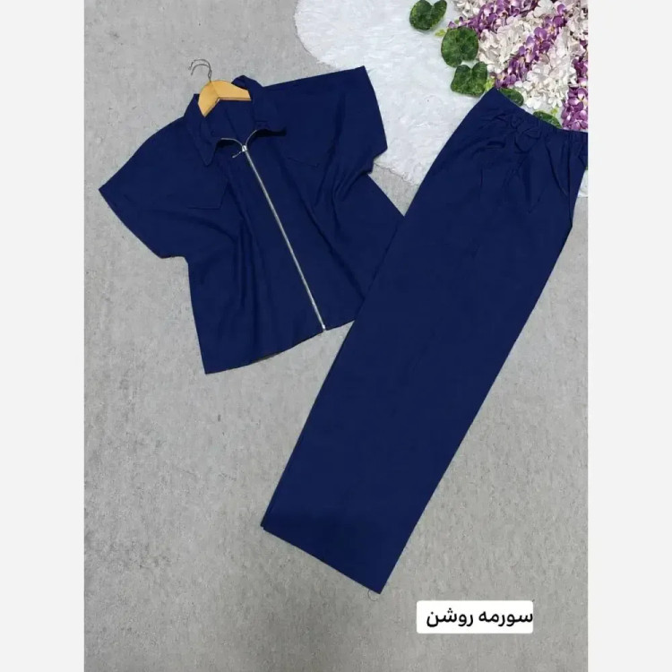 ست لباس زنانه لنین مدل نیکو فری سایز