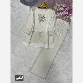 ست شومیز و شلوار لنین و شانتون هایدی فری سایز 38 تا 46