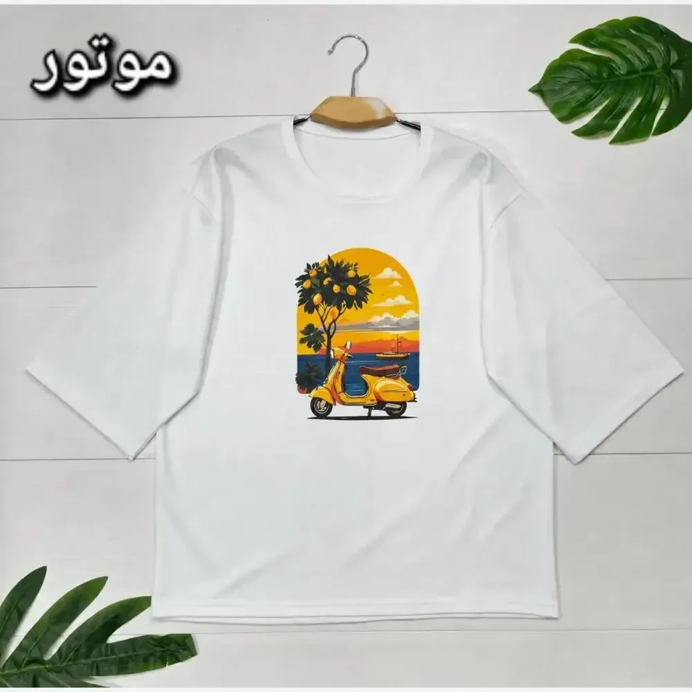 تیشرت تابستانه پنبه گلکسی فری سایز طرحدار