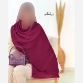 شال پلیسه لبه توری مجلسی زنانه
