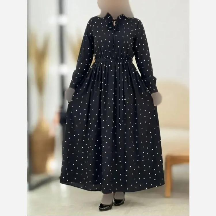 پیراهن بوگاتی مشکی طرح قلبی فری سایز مزونی