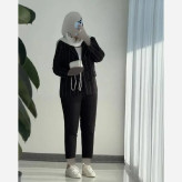 کت و شلوار زنانه مدل ماهی جنس پارچه مازراتی رنگ بندی متنوع سایز یک و دو