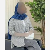 شومیز نخی راه راه جیب صلیبی فری سایز مدل کیمونو