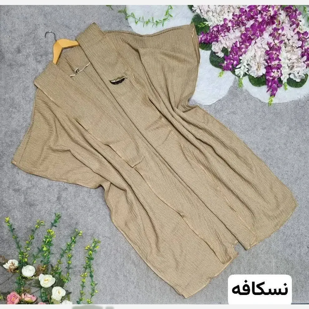 مانتو حصیری بلند زنانه فری سایز خنک تابستانی