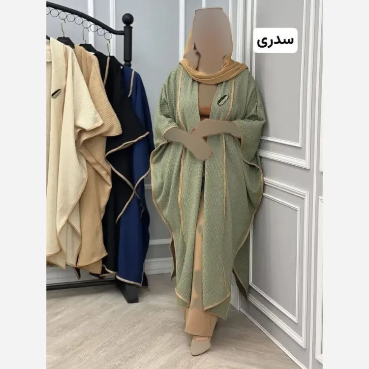مانتو حصیری بلند زنانه فری سایز خنک تابستانی