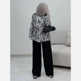 ست شومیز شلوار بته جقه شومیز بوگاتی شلوار مازراتی فری سایز