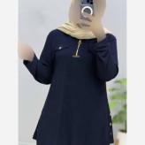 ست تونیک شلوار کریشه فری سایز زنانه