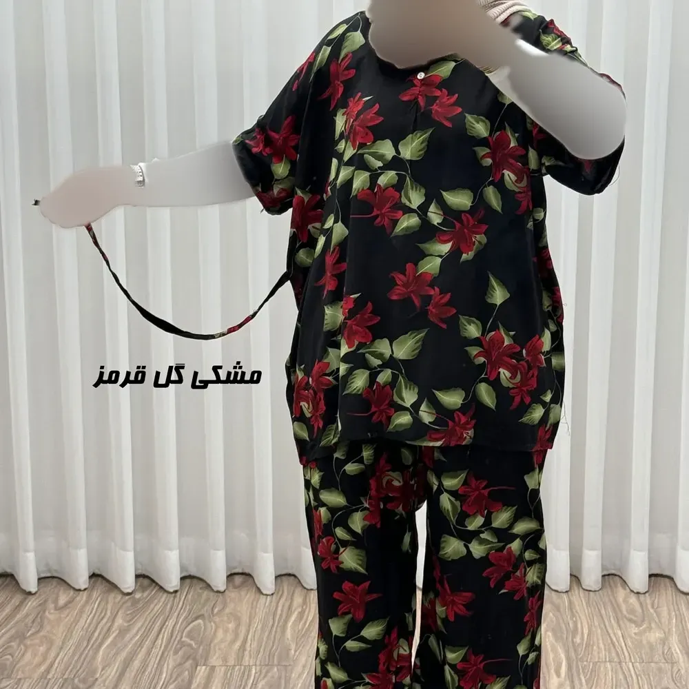 ست بلوز شلوار زنانه نخی فری سایز بزرگ مناسب تا سایز 54 چهارفصل