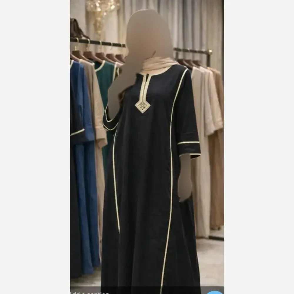 پیراهن نخی زنانه مدل پوپک خنک و سبک رنگ مشکی و نسکافه ای سایز فری سایز