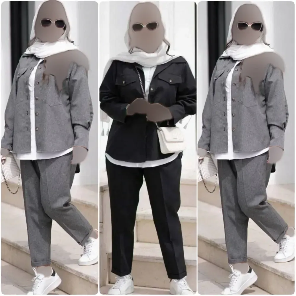 ست زنانه گلشن جنس پرشین مکانیک رنگ طوسی مشکی سایز فری سایز