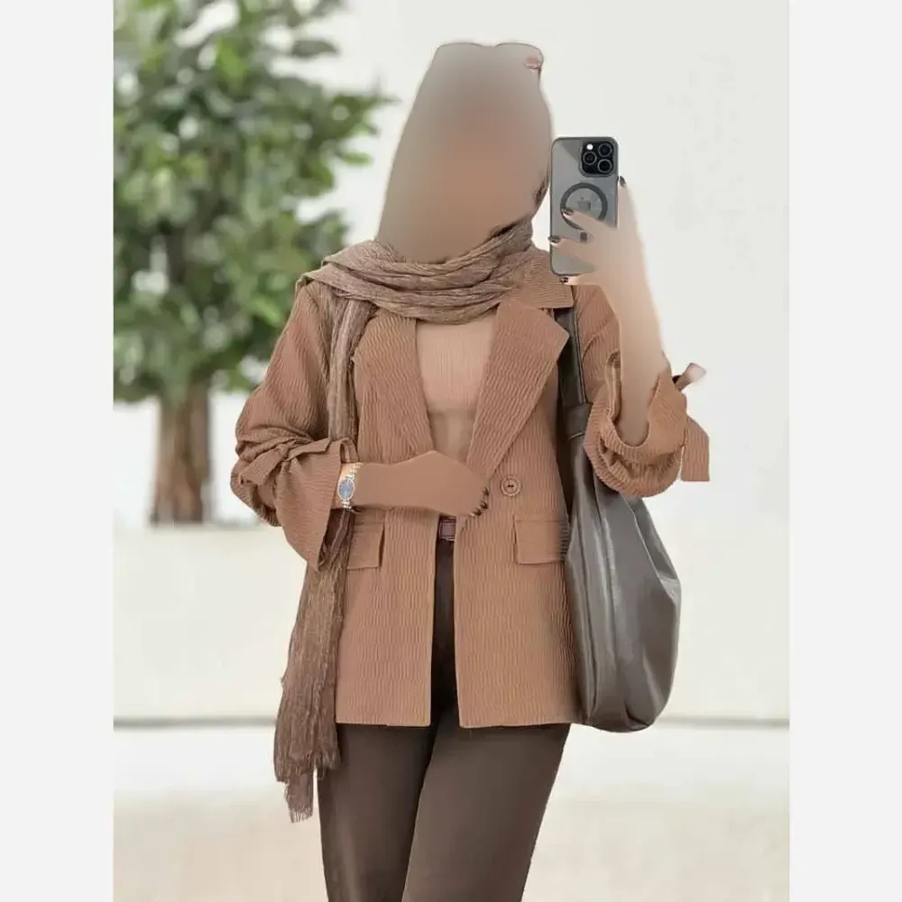 کت زنانه مدل کیانا جنس اطلسی درجه یک فری سایز