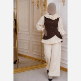 ست مانتو شلوار مازراتی مدل شکوه رنگ بندی متنوع سایز 1 و 2