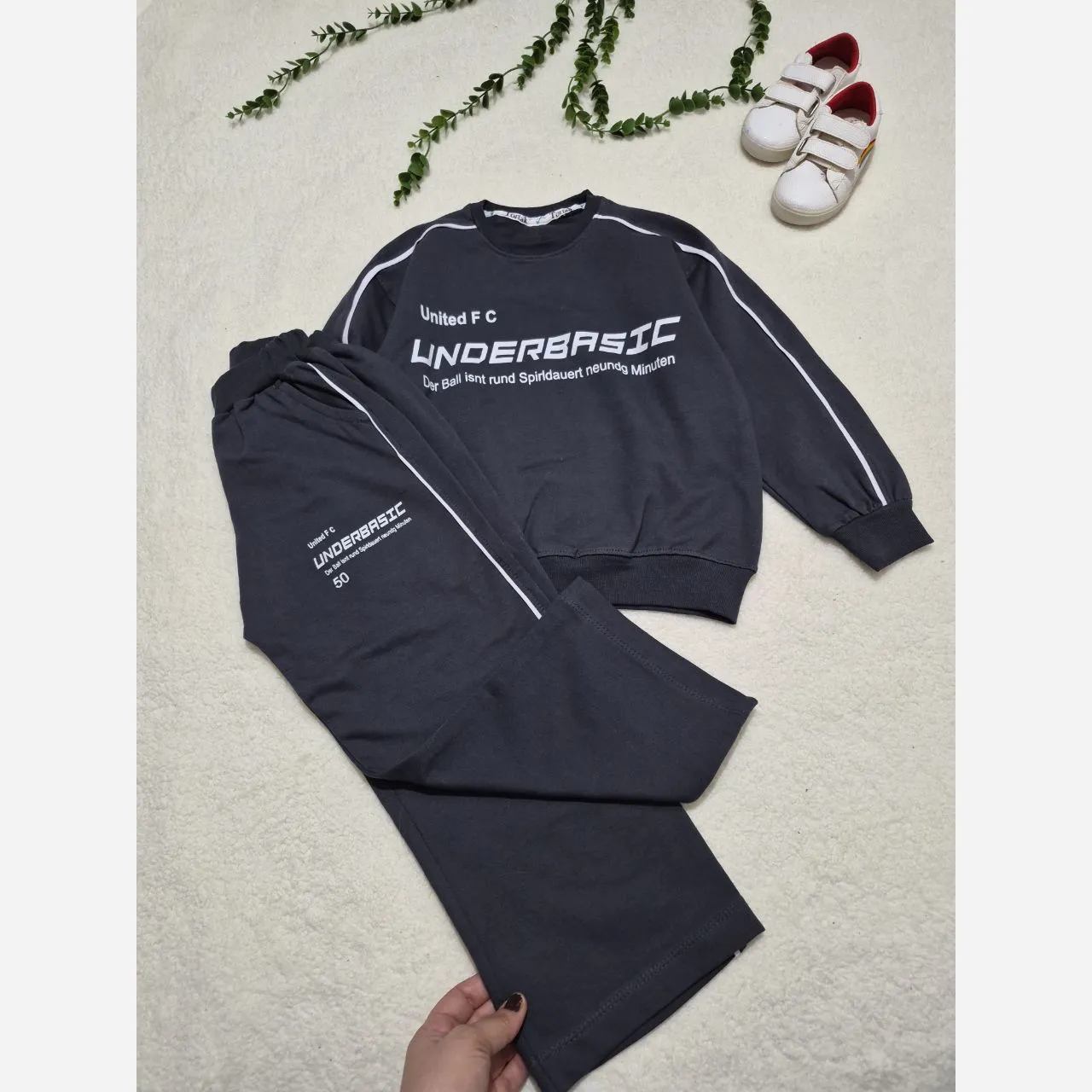 بلوز شلوار بگ اسپرت دخترانه و پسرانه پنبه دورس سایز 50 و 55