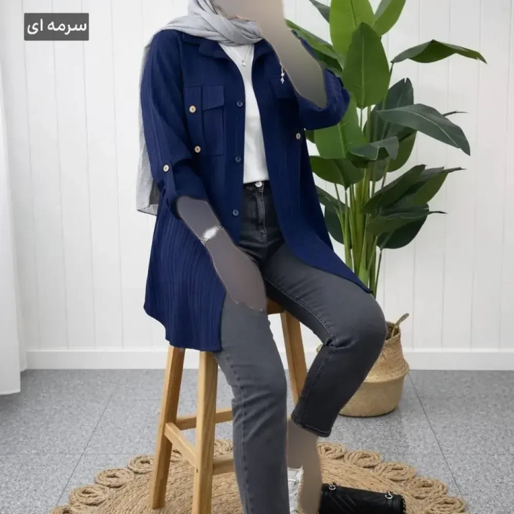 شومیز زنانه مدل پاستا جنس آیوا سایز فری رنگی