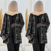 کت زنانه مشکی جنس پرشین مکانیک فری سایز