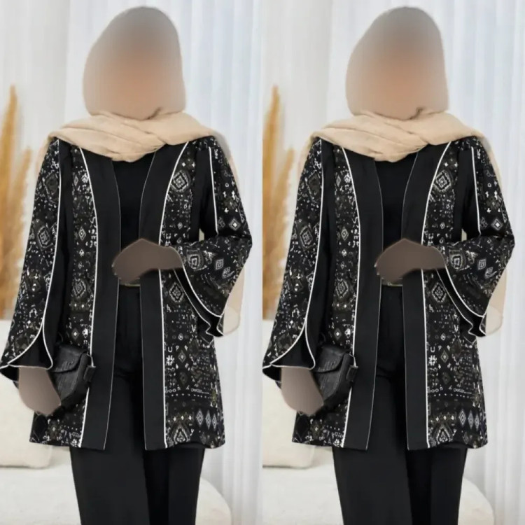 کت زنانه مشکی جنس پرشین مکانیک فری سایز