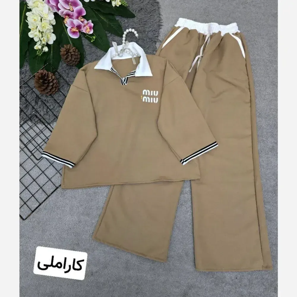 ست بلوز و شلوار مازراتی زنانه مدل Miu Miu سایز فری 36 تا 46