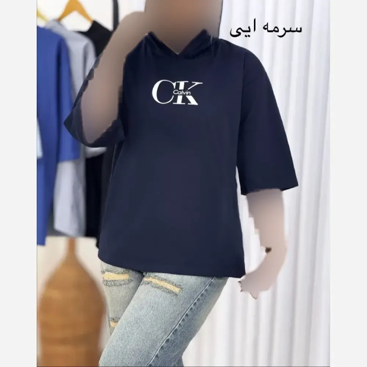 تیشرت لانگ زنانه پنبه دبل بافت فری سایز
