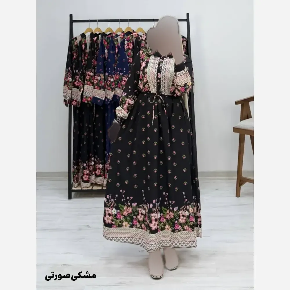 پیراهن ساحلی لاله فلور نخ درجه یک فری سایز دکمه دار