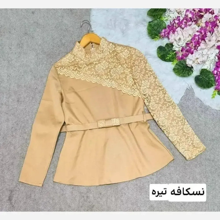 شومیز گیپوری زنانه مدل رونیکا جنس مازراتی درجه یک رنگ بندی متنوع