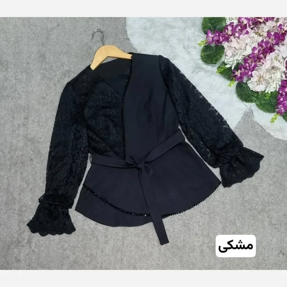 شومیز زنانه مجلسی مازراتی و گیپور مدل گلوریا رنگ بندی متنوع