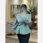 شومیز زنانه مجلسی مازراتی و گیپور مدل گلوریا رنگ بندی متنوع