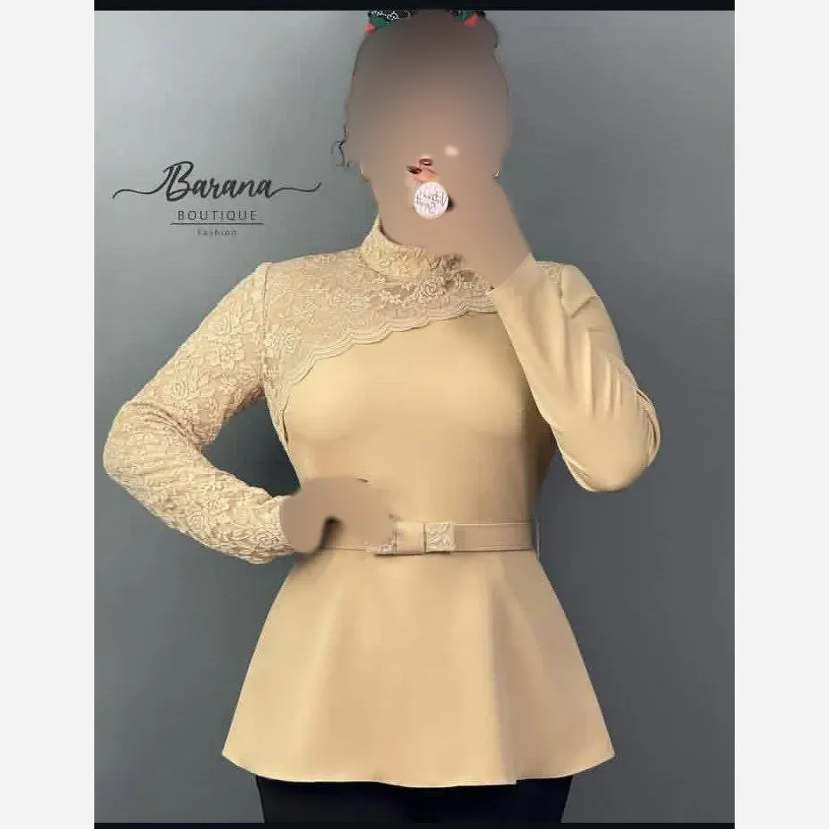 شومیز روژان مازراتی درجه 1 و گیپور خارجی با تضمین دوخت و کیفیت در رنگبندی متنوع و سایزهای مختلف