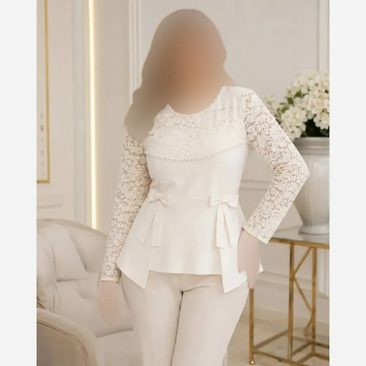 شومیز روژان مازراتی درجه 1 و گیپور خارجی با تضمین دوخت و کیفیت در رنگبندی متنوع و سایزهای مختلف