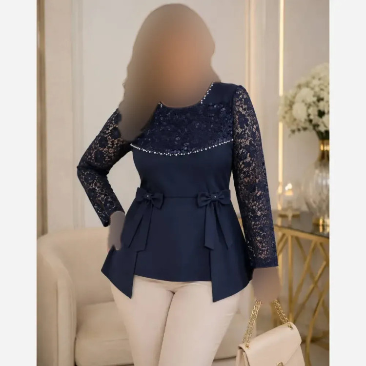 شومیز روژان مازراتی درجه 1 و گیپور خارجی با تضمین دوخت و کیفیت در رنگبندی متنوع و سایزهای مختلف