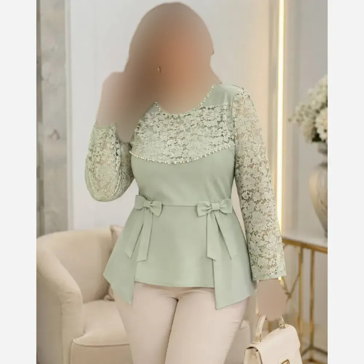 شومیز روژان مازراتی درجه 1 و گیپور خارجی با تضمین دوخت و کیفیت در رنگبندی متنوع و سایزهای مختلف