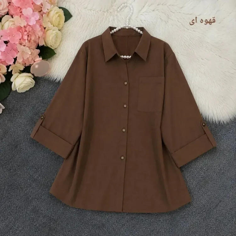 شومیز باکسی لینن درجه یک فری سایز