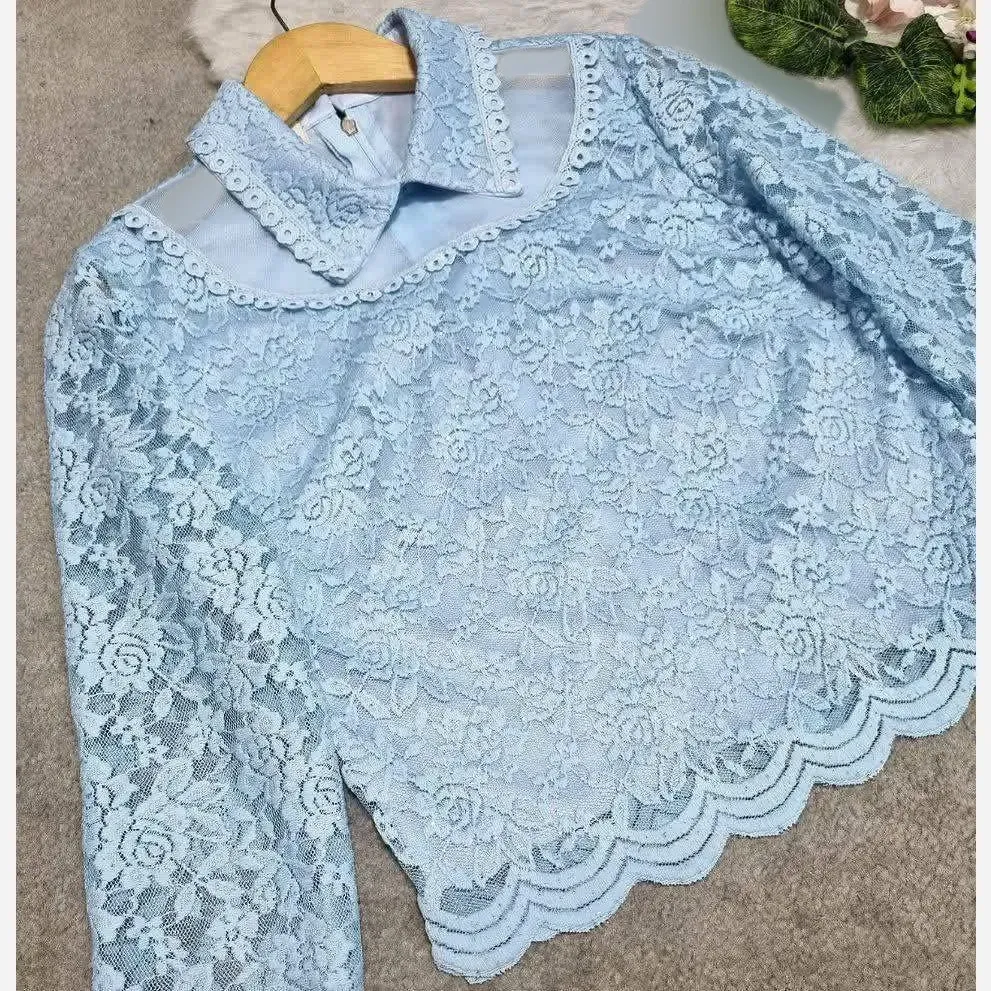 شومیز ژیلا گیپور خارجی درجه یک آستردار در رنگبندی متنوع و سایزبندی کامل