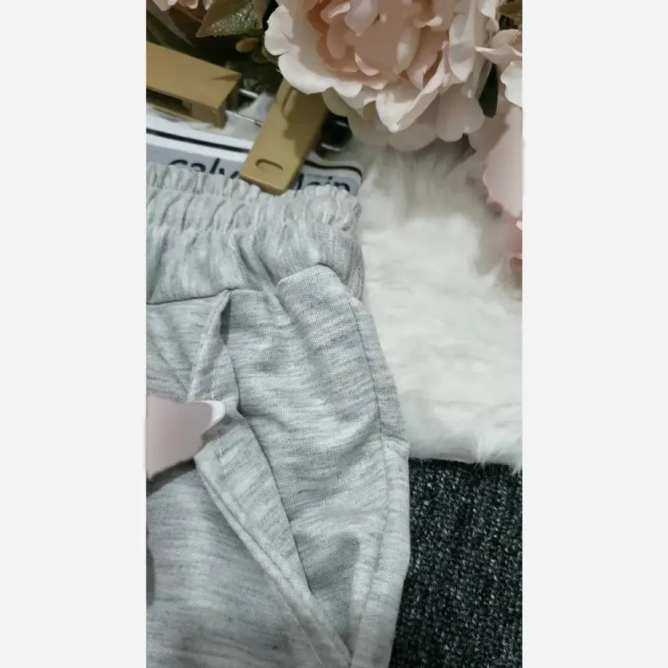 شلوار جاگر زنانه ملانژ فری سایز 38 تا 46 رنگ مشکی و طوسی